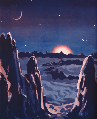 Hoe zonsopgang op de maan moet zijn, 1935 door Unbekannt