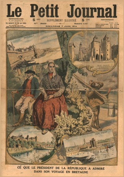 Wat de president bewonderde tijdens zijn reis naar Bretagne, 1914 door Unbekannt