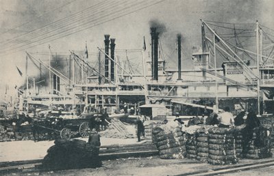 Toen katoen werd geladen, een woud van hijskranen en schoorstenen, 1937 door Unbekannt
