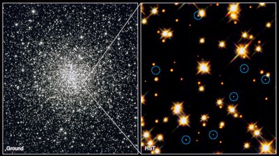 Witte dwergsterren in bolvormige cluster M4H Bond STSCI door Unbekannt