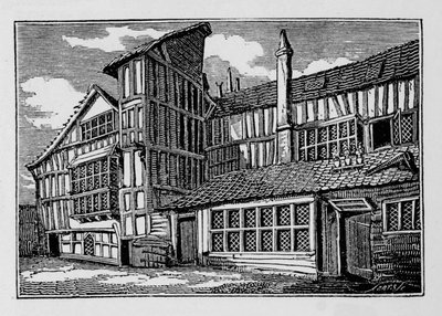 Whittingtons Huis in Swithins Passage, Moor Lane, City of London, 1823 1906 door Unbekannt