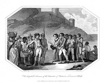 William Bligh, Britse marineofficier ontvangen door de gouverneur van Timor, 14 juni 1789, 1802 door Unbekannt