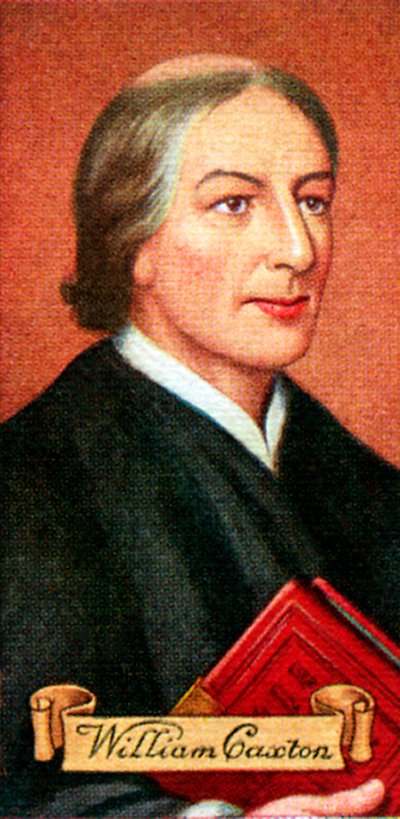 William Caxton, uit een serie sigarettenkaartjes, 1935 door Unbekannt