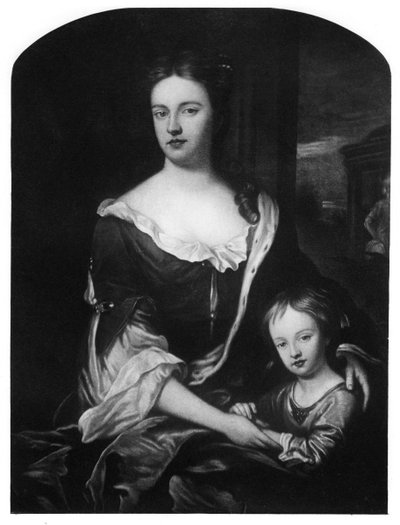 William, hertog van Gloucester, met zijn moeder, koningin Anne, 1907 door Unbekannt