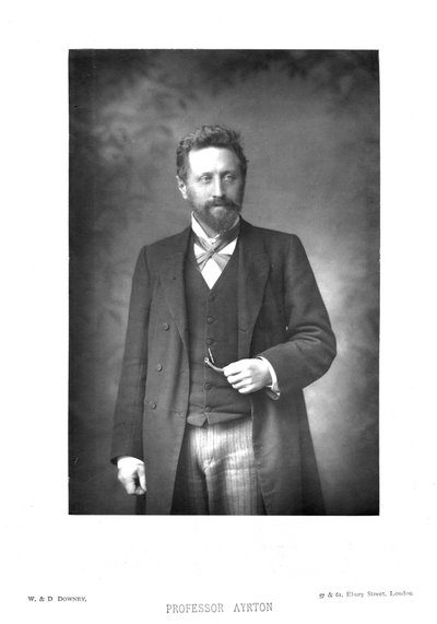 William Edward Ayrton 1847-1908, Brits natuurkundige, elektrotechnisch ingenieur en uitvinder, ca. 1890 door Unbekannt