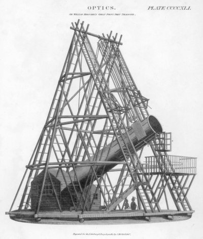 William Herschels reflecterende telescoop van 40 ft 12 m brandpuntsafstand, 1789 1807 door Unbekannt