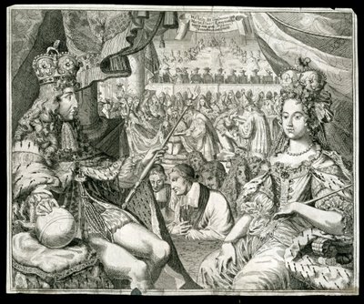 Willem III en Maria II, koning en koningin van Groot-Brittannië en Ierland door Unbekannt