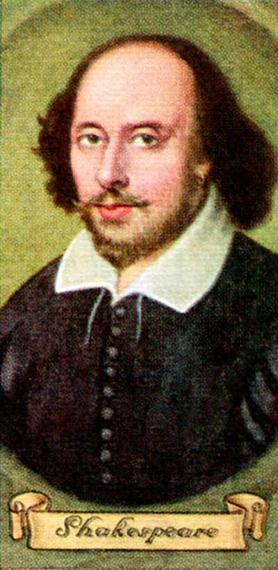William Shakespeare, uit een serie sigarettenkaartjes door Unbekannt