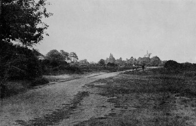 Wimbledon Common en de windmolen, ca. 1900, 1912 door Unbekannt