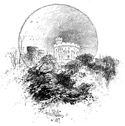 Windsor Castle vanuit de tuin van de deken, 1887, 1900 door Unbekannt