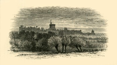 Windsor Castle vanuit de Provosts Lodge in Eton, 1911 door Unbekannt