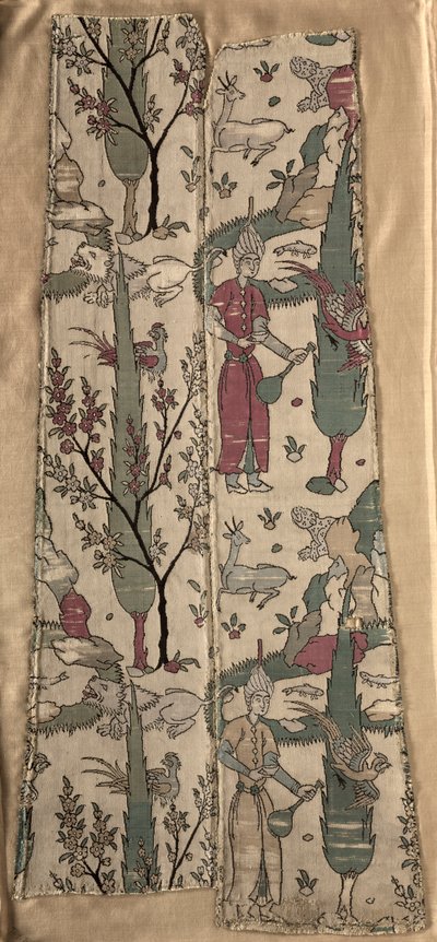 Wijnschenkers in landschap, van een gewaad, 1525-1550 door Unbekannt