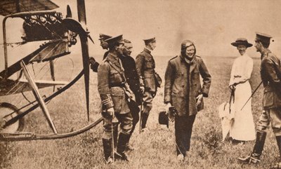 Winston Churchill na een luchtreis, ca. 1914, 1935 door Unbekannt
