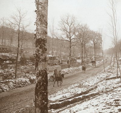 Winter, Genicourt, Noord-Frankrijk, ca. 1914-ca. 1918 door Unbekannt