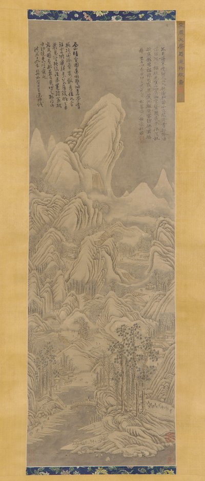 Winterlandschap, Ming of Qing-dynastie, 16e-17e eeuw door Unbekannt