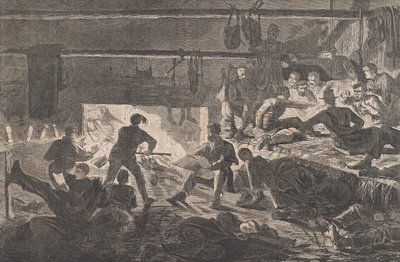 Winterkwartieren in het kamp - De binnenkant van een hut, Harper