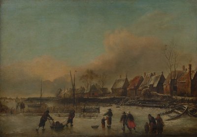 Winterscène door Unbekannt