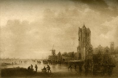 Winter op het ijs door Unbekannt