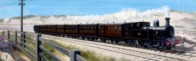 Wirral Railway trein op weg naar Birkenhead door Unbekannt