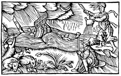 Heks die een storm oproept, 1562 door Unbekannt