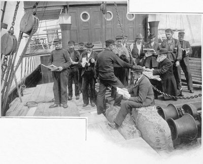 Met Jack op het water, St Andrews Waterside Mission, Londen, ca. 1903 door Unbekannt