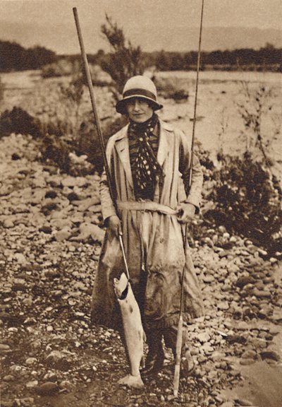 Met een vangst in Tokanu, Nieuw-Zeeland, ca. 1927, 1937 door Unbekannt