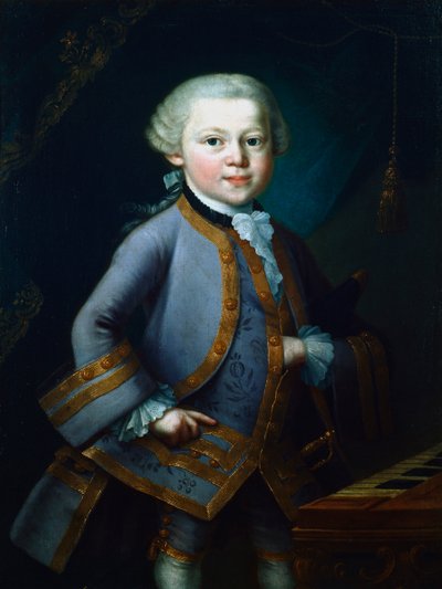 Wolfgang Amadeus Mozart, Oostenrijkse componist, 1761 door Unbekannt