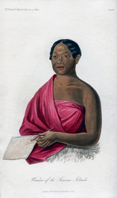 Vrouw van de Samoa-eilanden, 1848 door Unbekannt