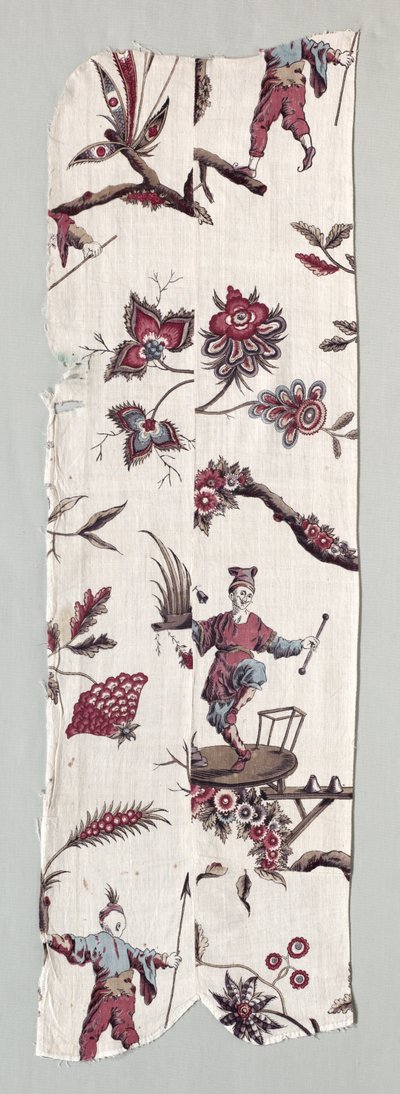 Houtsnede Gedrukte Textiel Fragmenten, ca. 1785 door Unbekannt