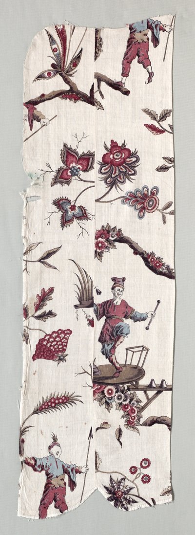 Houtblok Gedrukte Textiel Fragmenten, ca. 1785 door Unbekannt