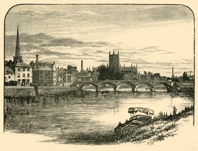 Worcester, vanaf de Spoorbrug, 1898 door Unbekannt