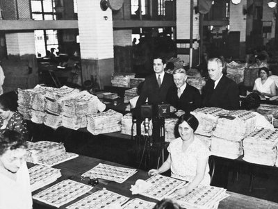 Werknemers die geld maken, Washington, D.C., ca. 1929 door Unbekannt