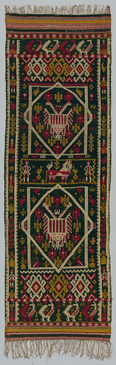 Geweven Bed- of Kistdeksel, 1700s door Unbekannt
