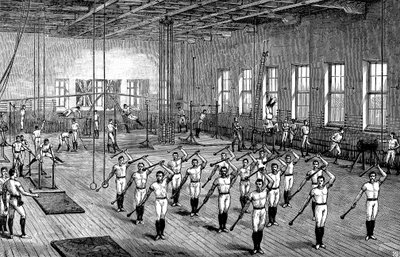 YMCA-gymzaal, Longacre, Londen, ca. 1888 door Unbekannt