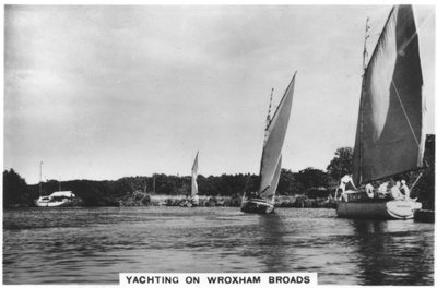 Zeilen op Wroxham Broads, 1936 door Unbekannt