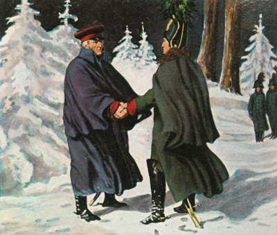 Yorcks ontmoeting met de Russische generaal Diebitsch, 25 december 1812, 1936 door Unbekannt