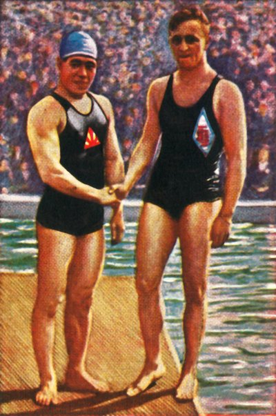 Yoshiyuki Tsuruta en Erich Rademacher, 1928 door Unbekannt
