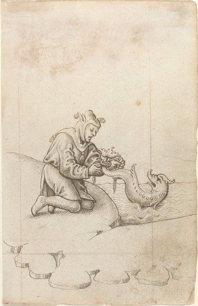Je bindt een dolfijn aan de staart [fol. 17 recto], ca. 1512-1515 door Unbekannt