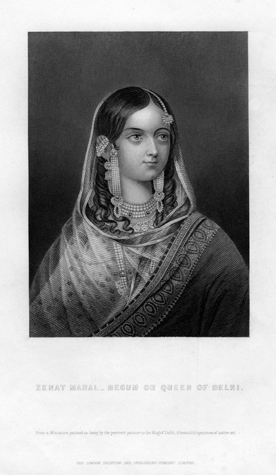 Zenat Mahal - Begum of koningin van Delhi, 19e eeuw door Unbekannt
