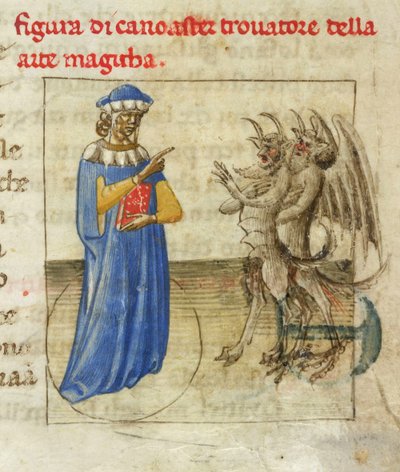 Zoroaster met twee demonen Miniatuur uit Pseudo-Aristoteles Secretum Secretorum door Unbekannt