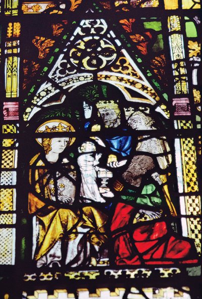 Aanbidding der Wijzen, oorspronkelijk uit Aerschot, nabij Leuven (detail) door Unbekannt Unbekannt