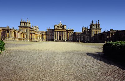 Blenheim Palace, Exterieur, gebouwd door John Vanbrugh en Nicholas Hawksmoor tussen 1705 en 1722, Oxfordshire, VK door Unbekannt Unbekannt