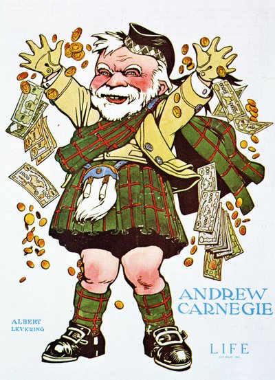 Cartoon van Andrew Carnegie uit Life Magazine door Unbekannt Unbekannt