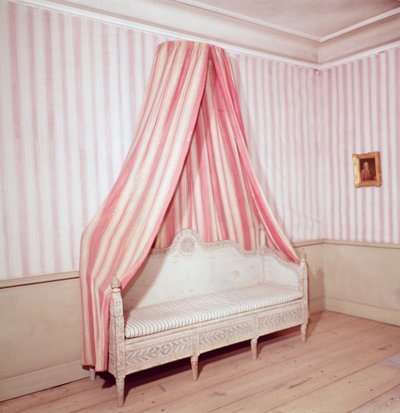 Inklapbaar bed in het huis van Carl Linnaeus, Hammarby, Uppsala, Zweden door Unbekannt Unbekannt