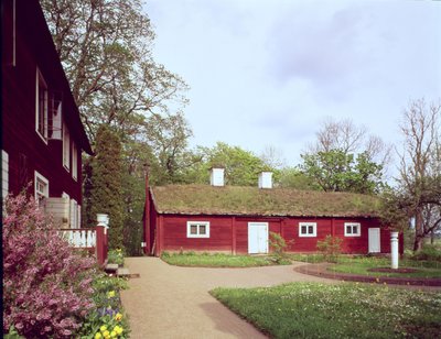 Grasdak werkplaats bij het huis van Carl Linnaeus, Hammarby, Uppsala, Zweden door Unbekannt Unbekannt