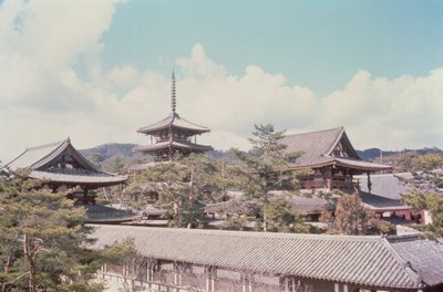 Horyu-ji Tempel, Nara Prefectuur, Japan, gebouwd in 607 AD door Unbekannt Unbekannt