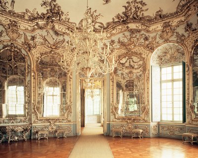 Interieur van de Spiegelzaal ontworpen door François Cuvilliés, 1734-39 door Unbekannt Unbekannt