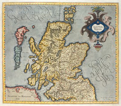 Kaart van het Koninkrijk Schotland, 17e eeuw Scotia Regnum (beïnvloed door Mercators Atlas) door Unbekannt Unbekannt