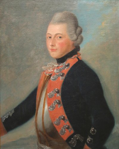 Officier van het Hessische Regiment Erb Prinz, 1776 door Unbekannt Unbekannt