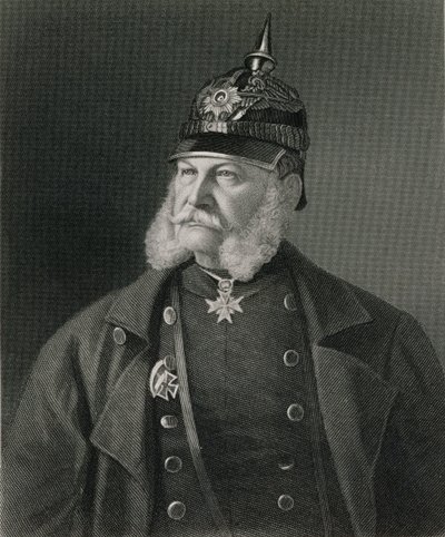 Portret van Willem I (1797-1888) Koning van Pruisen en Keizer van Duitsland door Unbekannt Unbekannt